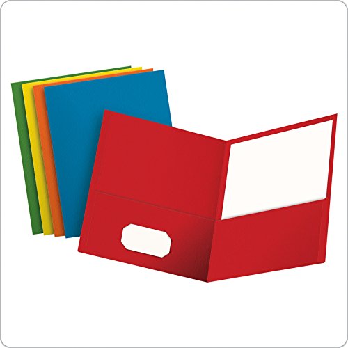 0080175398805 - OXFORD TWIN POCKET FOLDERS, LETTER SIZE, ASSORTED COLORS, 25 PER BOX