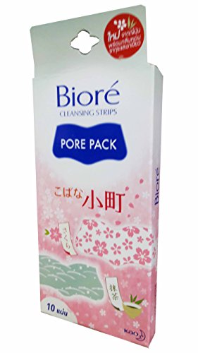 0801769442564 - 2 PACKS OF BIORE CLEANSING STRIPS PORE PACK. HELP TO REMOVE BLACKHEADS EFFECTIVELY WHILE GIVING YOU RELAXATION FROM CHERRY BLOSSOM AND GREEN TEA SCENTS. (10 STRIPS / PACK)