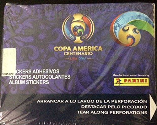 8018190075311 - PANINI COPA AMERICA CENTENARIO USA 2016 STICKERS BOX 50 PACKS ; 5 STICKERS PER PACK TOTAL OF 250 STICKERS