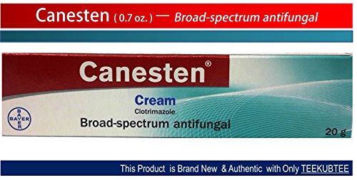 0801880915725 - CANESTEN 1% CLOTRIMAZOLE ANTI-FUNGAL CREAM (0.7 OZ OR 20G PACK) EFFECTIVE TREATMENT FOR COMMON FUNGAL INFECTIONS SUCH AS ATHLETE'S FOOT, FUNGAL NAPPY RASH, RINGWORM, JOCK ITCH AND OTHER TINEA INFECTIONS.