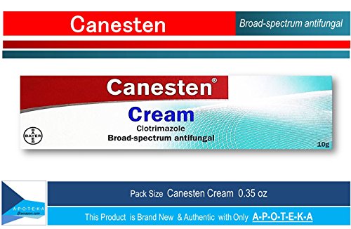 0801883276137 - CANESTEN 1% CLOTRIMAZOLE ANTI-FUNGAL CREAM (0.35 OZ OR 10G PACK) EFFECTIVE TREATMENT FOR COMMON FUNGAL INFECTIONS SUCH AS ATHLETE'S FOOT, FUNGAL NAPPY RASH, RINGWORM, JOCK ITCH AND OTHER TINEA INFECTIONS.