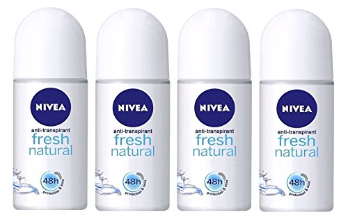 0801910460843 - PACK OF 4 NIVEA FRESH NATURAL OCEAN EXTRACTS ROLL ON ANTIPERSPIRANT 48 HR GENTLE CARE 50 ML