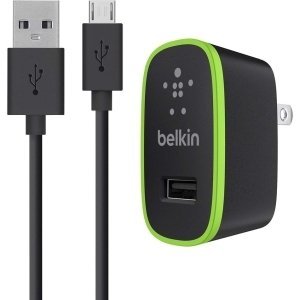 0801947310913 - BELKIN UNIVERSAL HOME CHARGER WITH MICRO USB CHARGESYNC CABLE (10 WATT/ 2.1 AMP) - 10 W OUTPUT POWER - 110 V AC, 220 V AC INPUT VOLTAGE - 5 V DC OUTPUT VOLTAGE - 2.10 A OUTPUT CURRENT - F8M667TT04-BLK