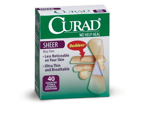 0080196300344 - CUR47318 CLASSIC CARE SHEER BANDAGES 40 ASSORTED SIZES