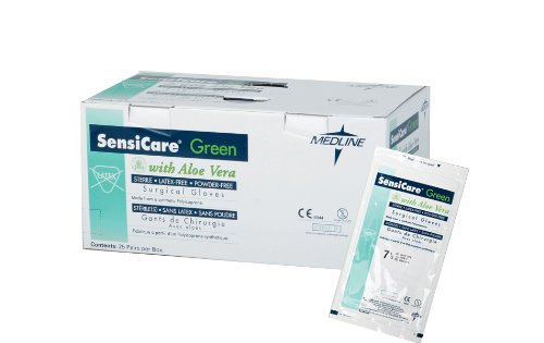 0080196307671 - MSG1255 - SENSICARE GREEN WITH ALOE LATEX-FREE POWDER-FREE SURGICAL GLOVES,GREEN,5.5