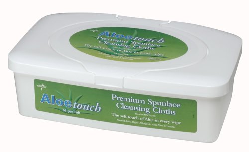 0080196735603 - ALOETOUCH PREMIUM SPUNLACE CLEANSING CLOTHS TUB SCENTED 12 TUBS CS 9 IN