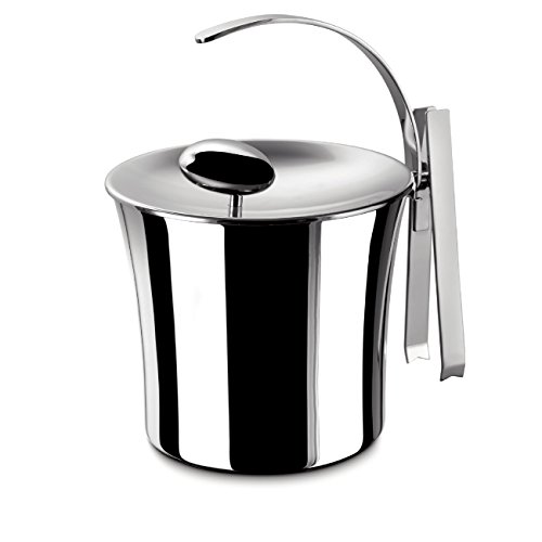 8020178910125 - BUGATTI - ACQUA THERMIC ICE BUCKET WITH LID AND ICE TONGS - STAINLESS STEEL