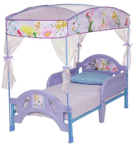 0080213001834 - DISNEY FAIRIES TODDLER BED WITH CANOPY