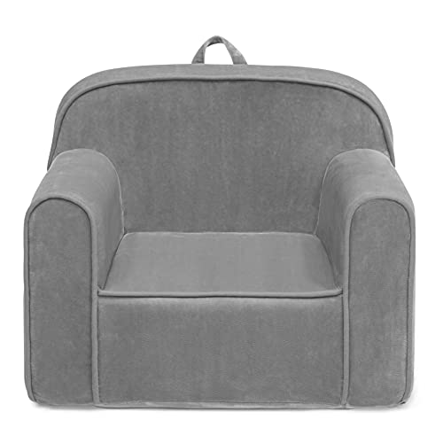 0080213114466 - DELTA CHILDREN COZEE CHAIR FOR KIDS FOR AGES 18 MONTHS AND UP, GREY MINK VELVET