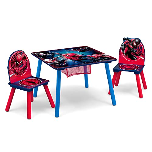 0080213120719 - DELTA CHILDREN KIDS TABLE AND CHAIR SET WITH STORAGE (2 CHAIRS INCLUDED) - GREENGUARD GOLD CERTIFIED - IDEAL FOR ARTS & CRAFTS, SNACK TIME, HOMESCHOOLING, HOMEWORK & MORE, SPIDER-MAN