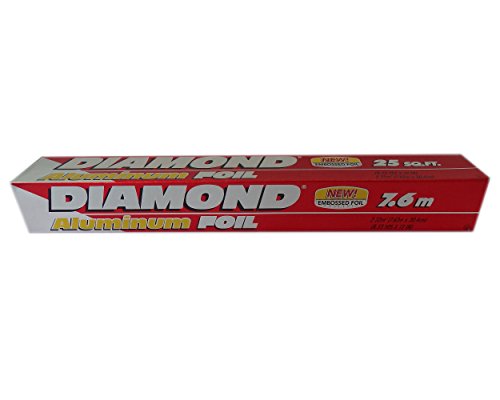 0802143720056 - (SET OF 6) DIAMOND ALUMINUM FOIL SHEETS FOOD WRAP & REHEAT 25 SQ.FT. (8.33 YDS X 12IN)