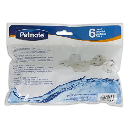 0802217743912 - PETMATE FRESH FLOW DOG AND CAT FILTER REPLACEMENT FOR DELUXE FOUNTAIN, 6-PACK