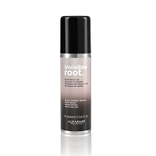8022297130668 - ALFAPARF MILANO INVISIBLE ROOT TOUCH UP SPRAY - BLACK - TEMPORARY HAIR COLOR SPRAY - ROOT CONCEALER - BLACK HAIR COLOR REGROWTH COVER UP, 2.54 FL. OZ.