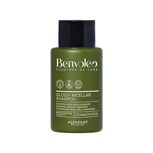 8022297144702 - ALFAPARF MILANO BENVOLEO GLOSSY MICELLAR SHAMPOO FOR DULL HAIR - CLEAN, VEGAN, SUSTAINABLE HAIR CARE - SULFATE FREE SHAMPOO - ADDS SHINE AND SOFTNESS - NATURAL INGREDIENTS - 9.3 FL. OZ.