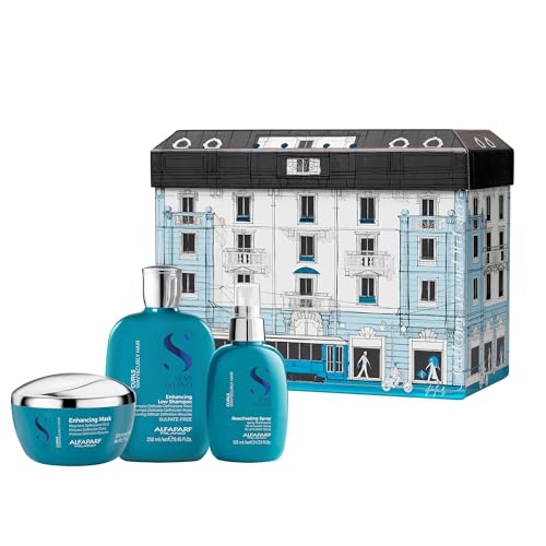 8022297160979 - ALFAPARF MILANO SEMI DI LINO CURLS GIFT SET FOR WAVY AND CURLY HAIR - SULFATE FREE SHAMPOO, MASK AND DEFINING CREAM - DEFINES AND HYDRATES - HUMIDITY PROTECTION - ADDS SHINE AND SOFTNESS