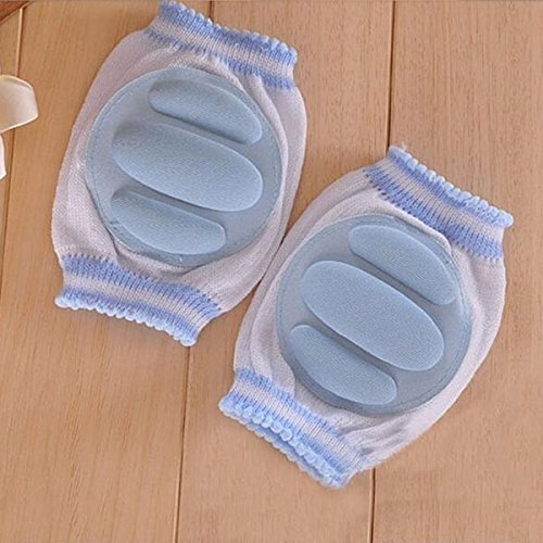 0802246698009 - 1 PAIR KIDS SAFETY CRAWLING ELBOW CUSHION BABY KNEE PADS PROTECTOR INFANTS TODDLERS LEG WARMERS KNEECAP (BLUE)