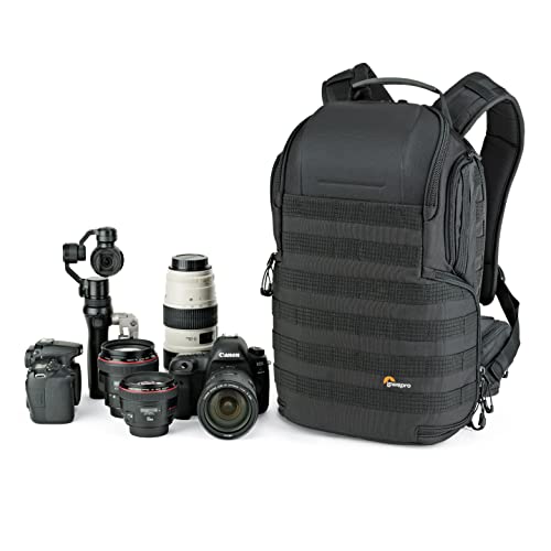 8024221725124 - LOWEPRO PROTACTIC 350 AW II MODULAR BACKPACK WITH ALL WEATHER COVER, CAMERA BAG FOR PROFESSIONAL USE, INSERT FOR LAPTOP UP TO 13 INCH, BACKPACK FOR PROFESSIONAL CAMERAS AND DRONES, LP37176-GRL, BLACK
