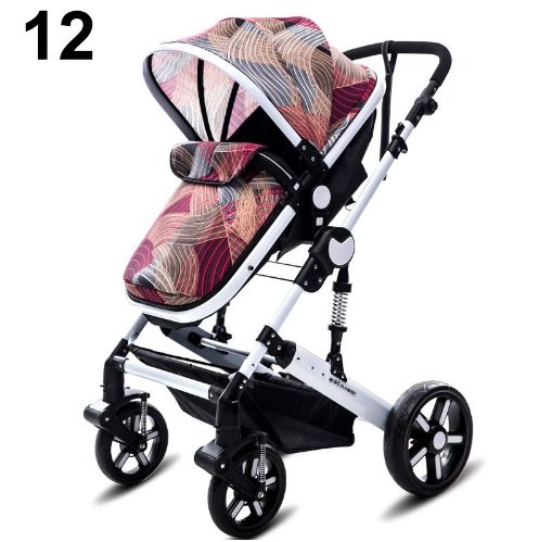 0802490430608 - PORTABLE BABY STROLLER FOLDING BABY PRAM ANTI-ULTRA LIGHT INFANT PUSHCHAIR FASHION KIDS CARRIAGE 12 COLORS (COLOR 12)