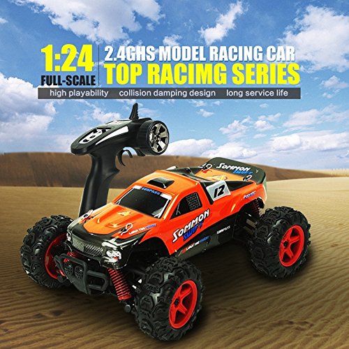 0802494197118 - 4WD RADIO RC CAR 2.4G 4CH 1:24 SCALE HIGH SPEED 4WD OFF ROAD RACER RC REMOTE CONTROL CAR ANTI-SHOCK BUGGY MAX SPEED 40KM/H