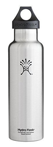 0802544832679 - HYDRO FLASK INSULATED WATER BOTTLE STANDARD MOUTH CLASSIC STAINLESS 21 OZ