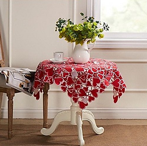0802598788816 - RED HEART EMBROIDERY CUTWORK SQUARE TABLE CLOTH