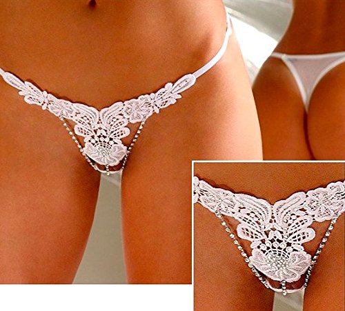 0802612507188 - SEXY MASH CRYSTAL LACE TRANCA THONG UNDERWEAR LINGERIE.