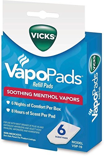 0802675274454 - VICKS VAPOPADS REFILL PADS SOOTHING MENTHOL VAPORS VSP-19 - 6 PADS