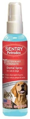 0802676546451 - SENTRY PETRODEX DENTAL SPRAY FOR CATS DOGS, HELPS REDUCE THE ACCUMULATION OF PLAQUE AND TARTAR (4 OZ)