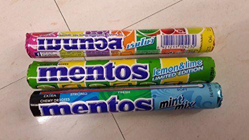 0802685959907 - PACK OF 3, MENTOS ROLLS RAINBOW+MENTOS LEMON LIME LIMITED EDITION+MINT MIX
