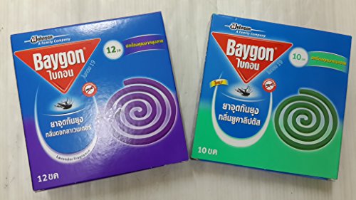 0802690839751 - BAYGON MOSQUITO COIL EUCALYPTUS SCENT 5 TWIN COILS+BAYGON LAVENDOR MOSQUITO REPELLENT 6 TWIN COILS