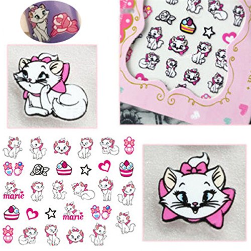 0802700419034 - 3D MIXED DESIGN DECAL STICKERS NAIL ART ACRYLIC MANICURE TIPS DIY DECORATION HOT (CAT)