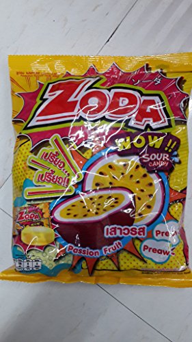 0802726385320 - ZODA WOW!! SOUR CANDY PASSION FRUIT 100 PIEECES