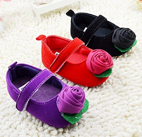 0802966134931 - (3 COLOR) NEWBORN BABY SHOES GIRLS FLOWER SOFT SOLE PLAID KIDS SNEAKERS GIRL TODDLER FIRST WALKERS SAPATO DE BEBE 0-12 MONTHS (2 US SIZE, PURPLE)