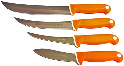 0802991440601 - MUNDIHUNT SERIES BY MUNDIAL - 8 PIECE MEAT PROCESSING KNIFE SET - SOFT GRIP HANDLE - HIGH-CARBON STAINLESS STEEL BLADES - INCLUDES BLADE GUARDS