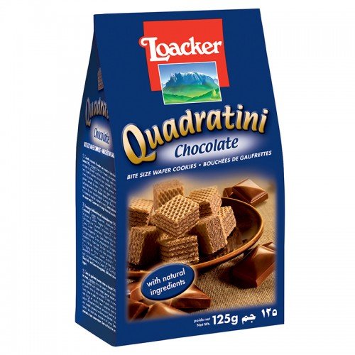 0803104727619 - LOACKER QUADRATINI WAFER COOKIES FILLED WITH CHOCOLATE CREAM BITE SIZE CRISPY WAFER (4.41 OZ/125 G)PACK OF 3,DIVINE CUBE SHAPED COCOA & CHOCOLATE PLEASURE!, MAY CONTAIN ALMONDS,NATURAL INGREDIENTS