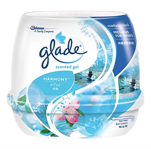 0803105163591 - GLADE SCENTED GEL - HARMONY AIR FRESHENER 6.42 OZ/180G,LONG -NEW GLADE SCENTED GEL USES A CONCENTRATED SPECIAL FORMULA THAT CONTAINS BEADS OF NATURAL OILS THAT PROVIDE A CONTINUOUS FRAGRANCE (SEND YOU HAPPINESS)