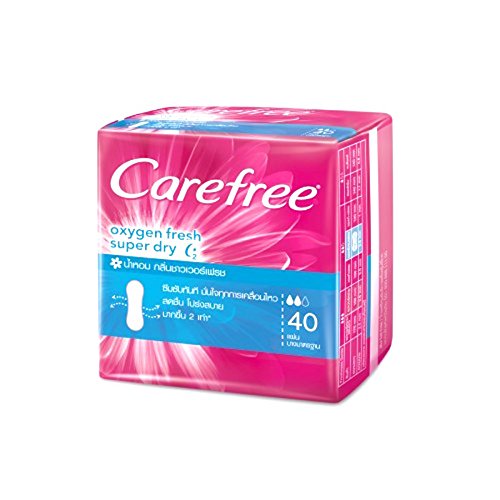 0803105591288 - CAREFREE OXYGEN FRESH SUPER DRY 40 COUNT(PACK OF 3),INDIVIDUALLY WRAPPED PANTY LINERS ,ABSORBS LEAKS AND ODORS IN SECONDS