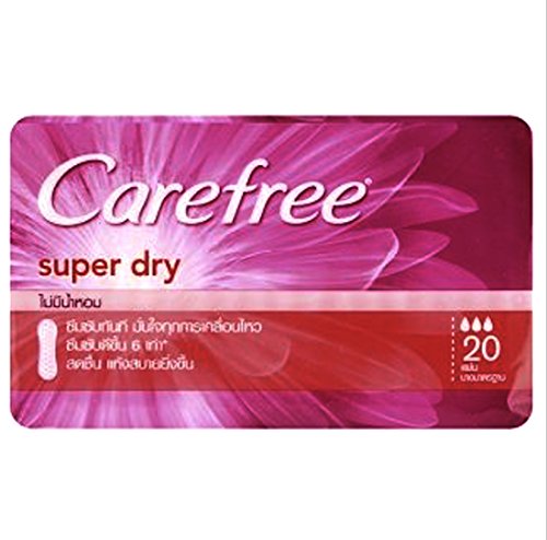 0803105664272 - CAREFREE UNSCENTED SUPER DRY PANTY LINERS,REGULAR 20 COUNT -INDIVIDUALLY WRAPPED PANTILINERS -FRESH COMFORT