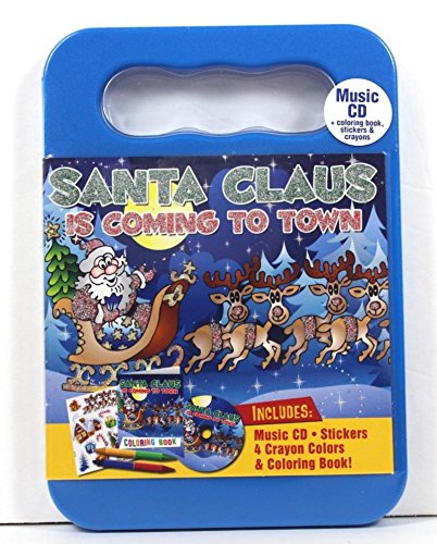 0803151073721 - SANTA CLAUS IS COMING TO TOWN CD (ACTIVITY KIT WITH CARRYING CASE, STICKERS, CRAYONS AND COLORING BOOK)