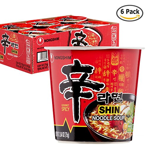 0803216546146 - NONGSHIM SHIN SPICY RAMEN INSTANT GOURMET CUP NOODLE (PACK OF 6)