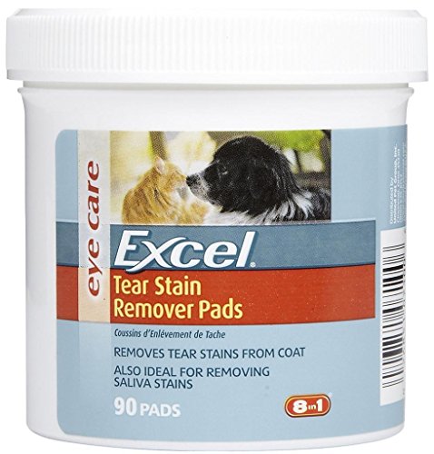 0803285466611 - 8-IN-1 EXCEL TEAR CLEAR EYE STAIN REMOVER PADS FOR CATS & DOGS 90CT
