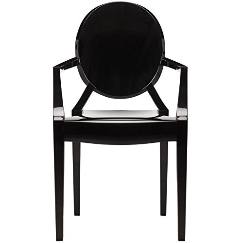 8034105780187 - KARTELL LOUIS GHOST CHAIR BY PHILIPPE STARCK, PACK OF 2, MATTE GLOSSY BLACK