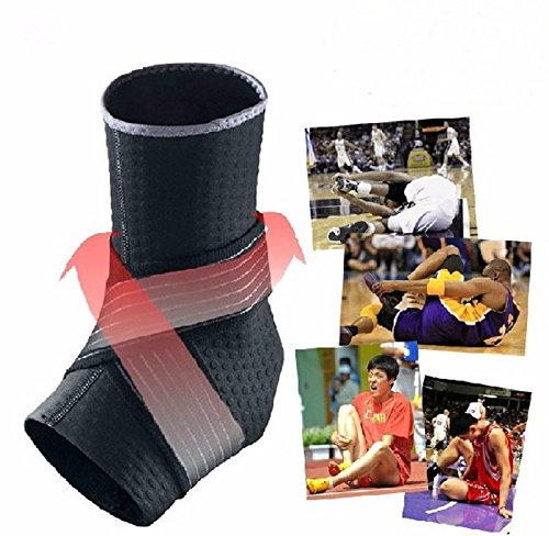 0803411729160 - L SIZE SPORTS ANKLE SUPPORT GUARD PROTECTOR BASKETBALL ANKLE BRACE SUPPORT ADJUSTABLE PADS PROTECTION ELASTIC WRAPS BRACE GUARD FOOTBALL BADMINTON TAEKWONDO MMA TRAINING PMMA UFC PUNCHING