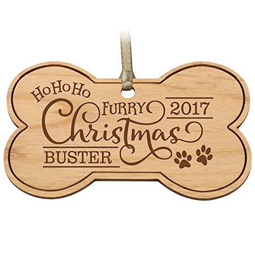 0803422100125 - PERSONALIZED PET CHRISTMAS ORNAMENTS 2016 FOR FAMILY PET CUSTOM ENGRAVED XMAS DOG BONE WITH PAW PRINT XMAS PET GIFT IDEAS FOR STOCKING BY DAYSPRING INTERNATIONAL (HO HO HO FURRY CHRISTMAS)