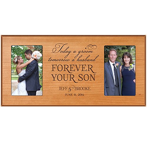 0803422607945 - WEDDING GIFT ,WEDDING PHOTO FRAME, PERSONALIZED WEDDING GIFT , PERSONALIZED WEDDING PICTURE FRAME GIFT FOR BRIDE AND GROOM, PERSONALIZED WEDDING GIFT FOR PARENTS, MOM AND DAD THANK-YOU GIFT  TODAY A GROOM TOMORROW A HUSBAND FOREVER YOUR SON  EXCLUSIVEL
