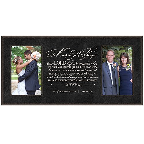 0803422608034 - WEDDING GIFT ,WEDDING PHOTO FRAME, PERSONALIZED WEDDING GIFT , PERSONALIZED WEDDING PICTURE FRAME GIFT FOR BRIDE AND GROOM, PERSONALIZED WEDDING GIFT FOR PARENTS MARRIAGE PRAYER EXCLUSIVELY FROM DAYSPRING MILESTONES (BLACK)