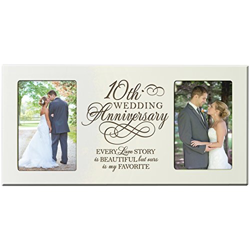 0803422650149 - EVERY LOVE STORY IS BEAUTIFUL BUT OUR IS MY FAVORITE 10TH WEDDING ANNIVERSARY PICTURE FRAME GIFT FOR COUPLE,10TH ANNIVERSARY GIFTS FOR HER,10TH ANNIVERSARY GIFTS FOR HIM PHOTO HOLDS 4X6 PHOTOS (IVORY)