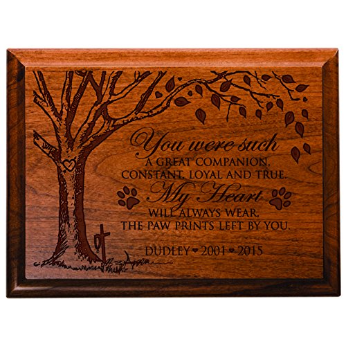 0803422678402 - PERSONALIZED PET MEMORIAL GIFT, SYMPATHY WALL PLAQUE, YOU WERE SUCH A GOOD COMPANION CONSTANT LOYAL AND TRUE, CUSTOM ENGRAVED PLAQUE MEASURES 6X8 BY DAYSPRING MILESTONE USA MADE (CHERRY HARDWOOD)