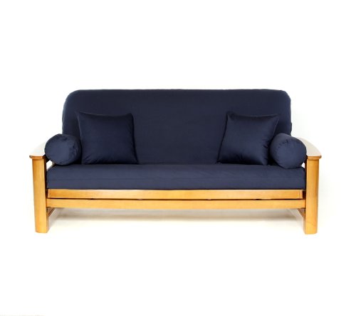 0803650015994 - LIFESTYLE COVERS NAVY FULL SIZE FUTON COVER