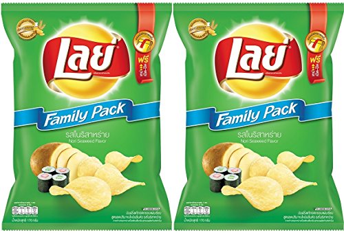 0803805459291 - LAYS CLASSIC NORI SEAWEED (PACK OF 2 X 6 OZ. / 170 G.) FAMILY PACK SHIP WITH TRACKING NUMBER